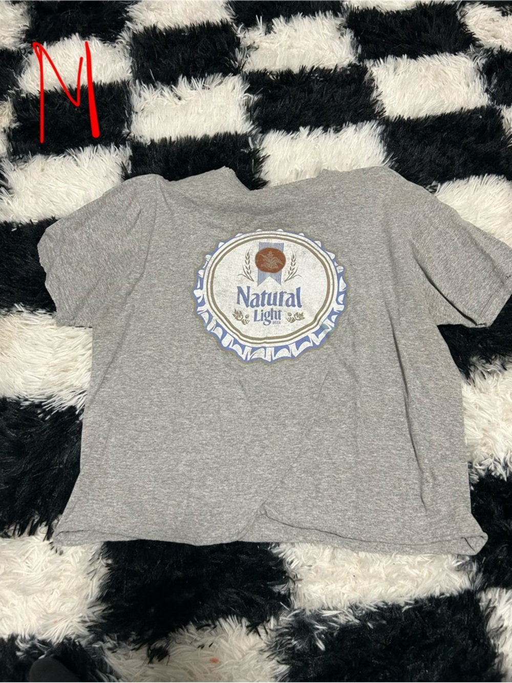 Natural Light Graphic Short Sleeve Tee - Gray